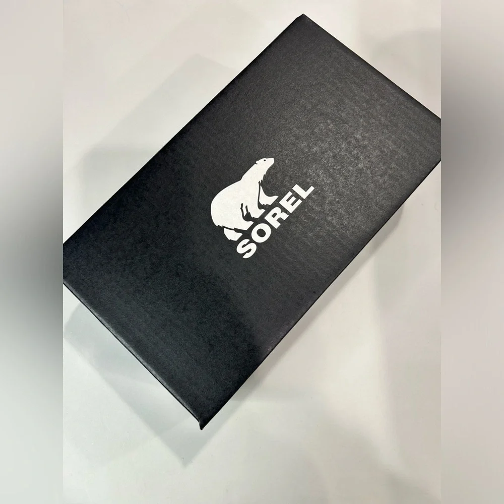 Sorel Boys Girls 3C Nakiska Slide II Slippers - Suede Black Pattern NWT